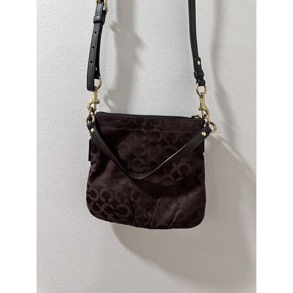 Coach Madison Med Dark Brown Crossbody Bag